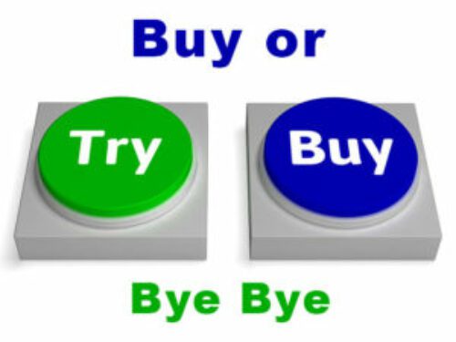 Try Buy Buttons Shows Trying Or Buying Try Buy Buttons Shows Trying Or Buying